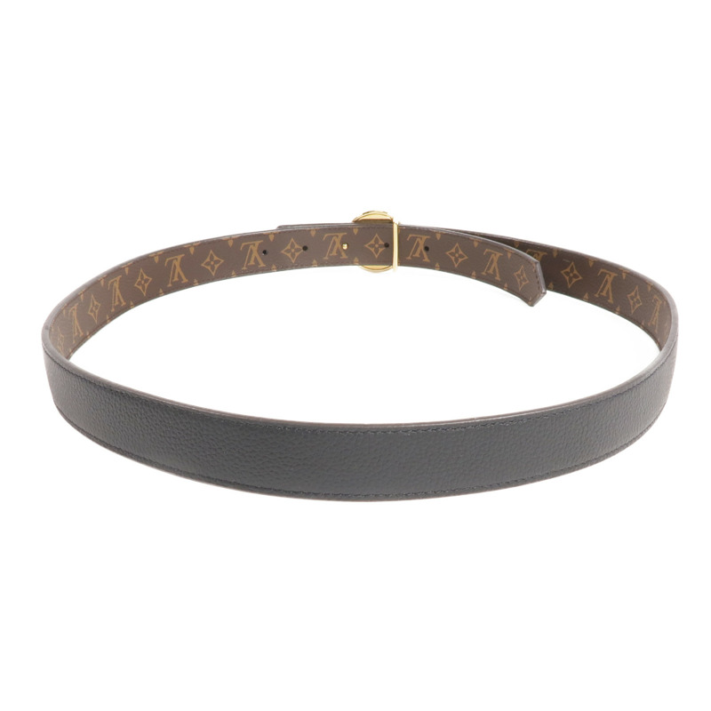 LOUIS VUITTON Monogram Circle Gold Reversible Belt金扣皮帶-2