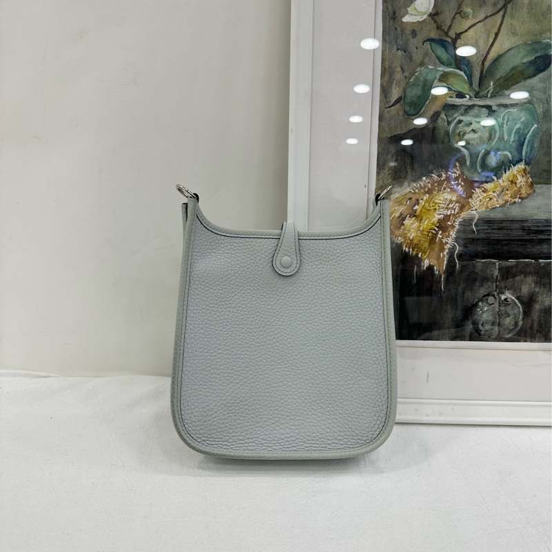 愛馬仕 mini evelyne伊芙琳冰晶灰 U刻 有購證-2