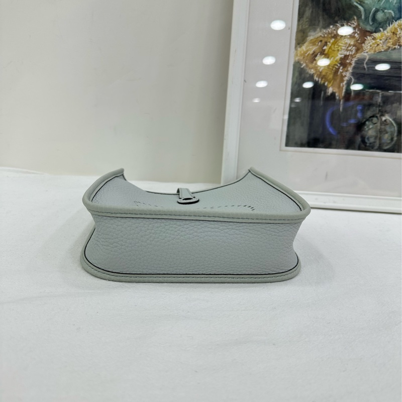 愛馬仕 mini evelyne伊芙琳冰晶灰 U刻 有購證-5