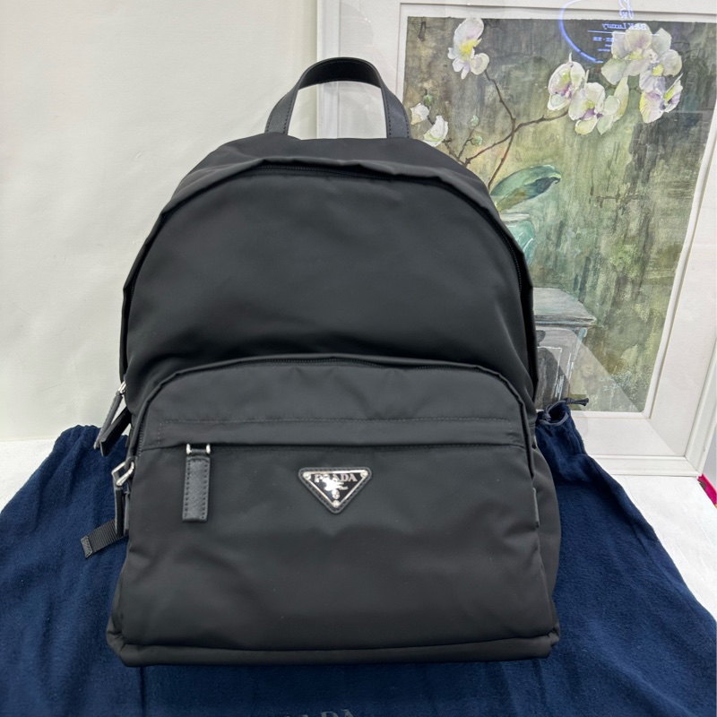 Prada男雙肩背包降落傘尼龍布書包 尺寸：40＊17＊29cm-0