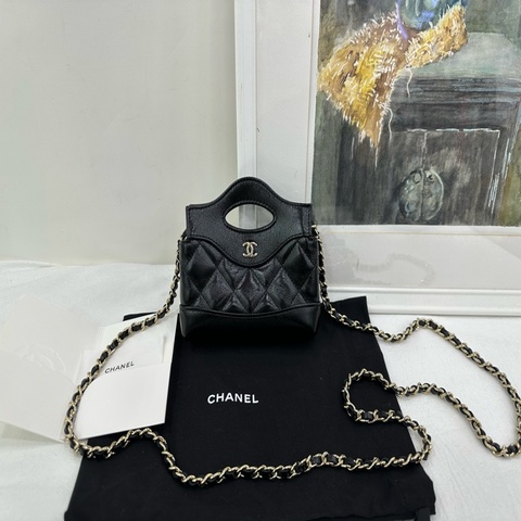 Chanel/香奈兒 31bag迷你nano 油蠟皮 24晶片款 有購證