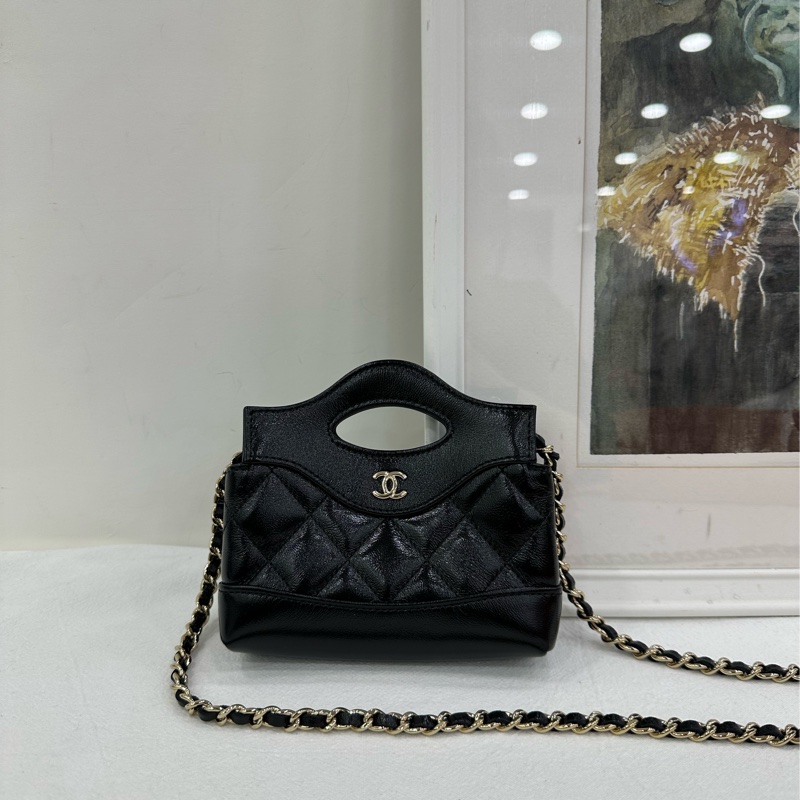 Chanel/香奈兒 31bag迷你nano 油蠟皮 24晶片款 有購證-2
