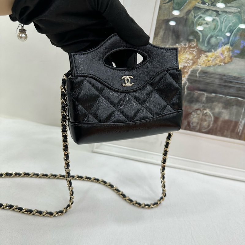 Chanel/香奈兒 31bag迷你nano 油蠟皮 24晶片款 有購證-6