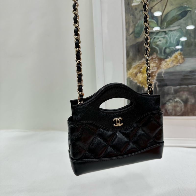 Chanel/香奈兒 31bag迷你nano 油蠟皮 24晶片款 有購證-8