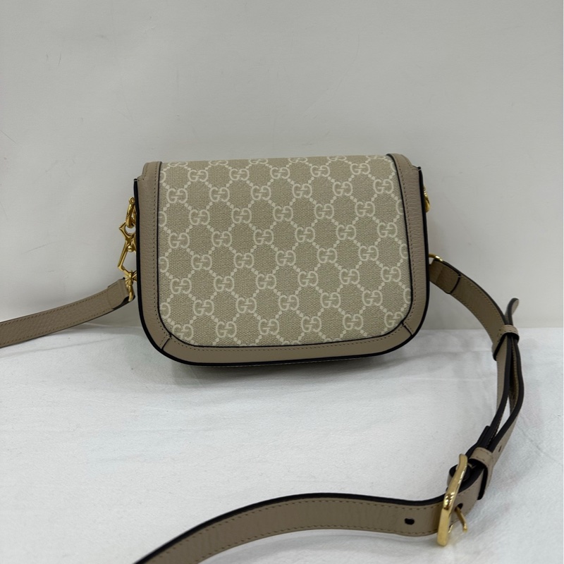 Gucci 1955 mini馬鞍包 米色 037黑標 閒置-2