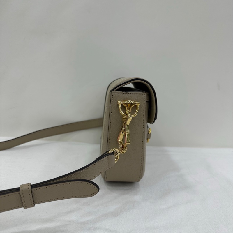 Gucci 1955 mini馬鞍包 米色 037黑標 閒置-3
