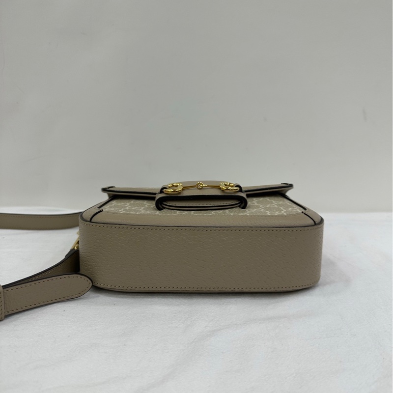 Gucci 1955 mini馬鞍包 米色 037黑標 閒置-5