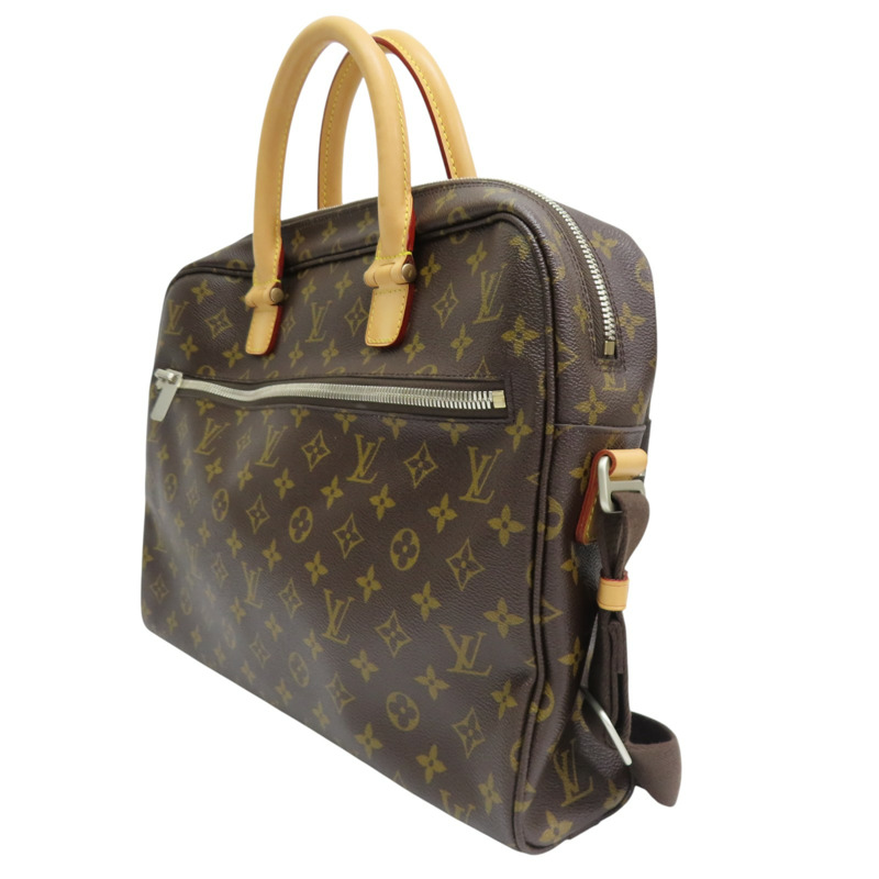 棕色 原花帆布 公事包 兩用包【LOUIS VUITTON LV 路易威登】 M23219-2