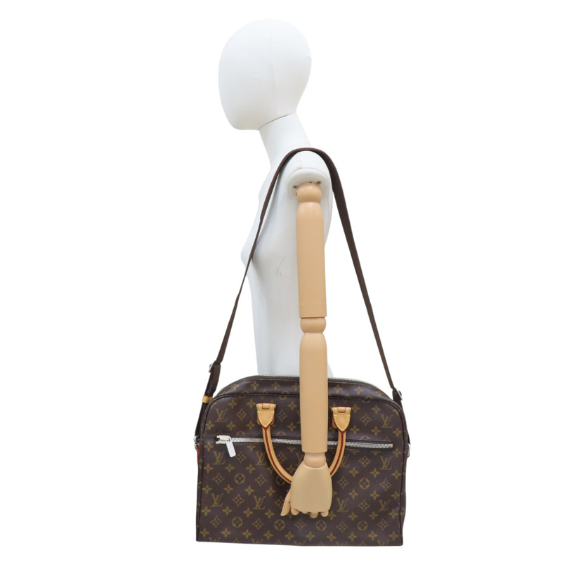 棕色 原花帆布 公事包 兩用包【LOUIS VUITTON LV 路易威登】 M23219-8