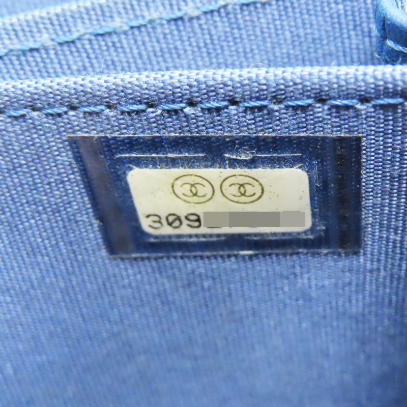 藍色 羊皮 19 拉鍊零錢包【CHANEL 香奈兒】 AP0949-7