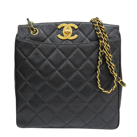 黑色 菱格紋 荔枝紋 牛皮 Maxi Classic Flap 肩背包【CHANEL 香奈兒】