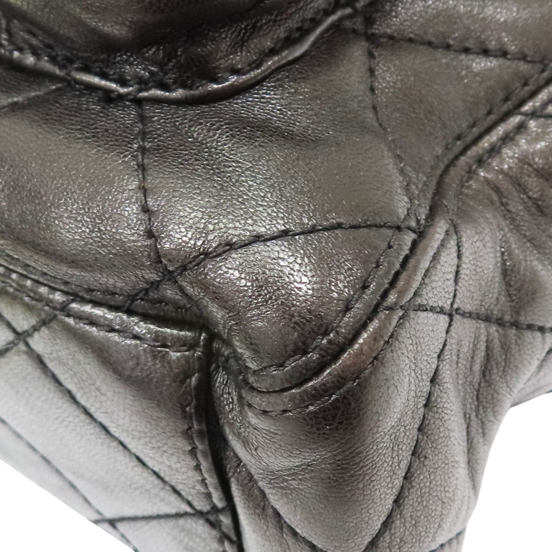 棕色 羊皮 Vintage 雙口袋 托特包 肩背包 金釦 (無卡/變色)【CHANEL 香奈兒】-11