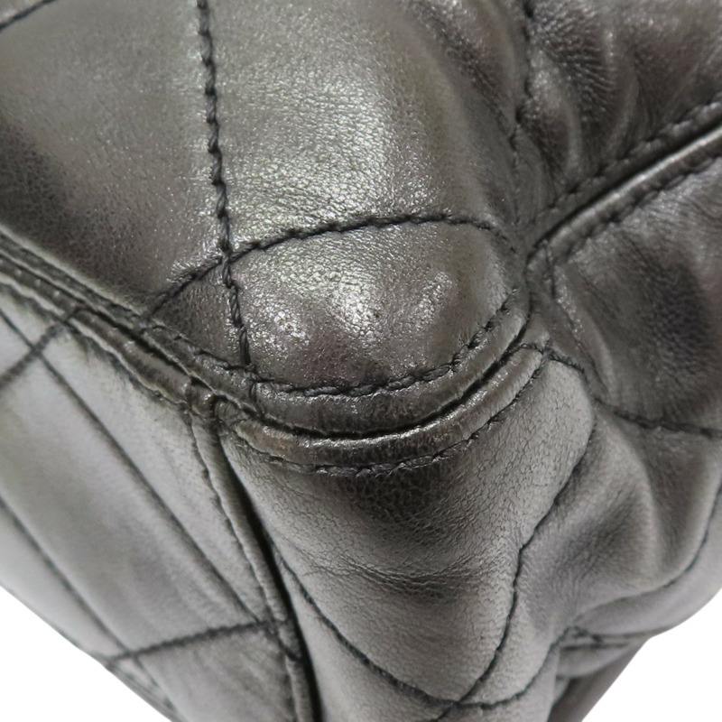 棕色 羊皮 Vintage 雙口袋 托特包 肩背包 金釦 (無卡/變色)【CHANEL 香奈兒】-13