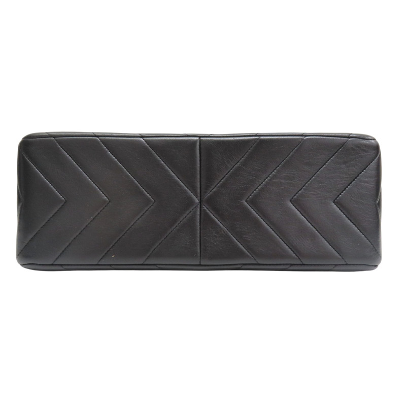 黑色 羊皮 Vintage 肩背包 金釦 (染色)【CHANEL 香奈兒】-3