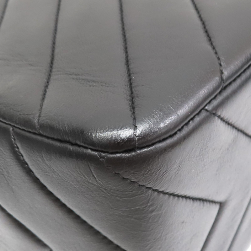 黑色 羊皮 Vintage 肩背包 金釦 (染色)【CHANEL 香奈兒】-13