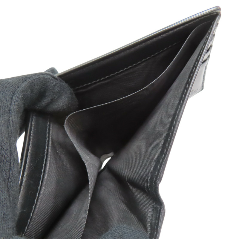 黑色 牛皮 浮雕雙G 短夾【GUCCI 古馳】 645154-3