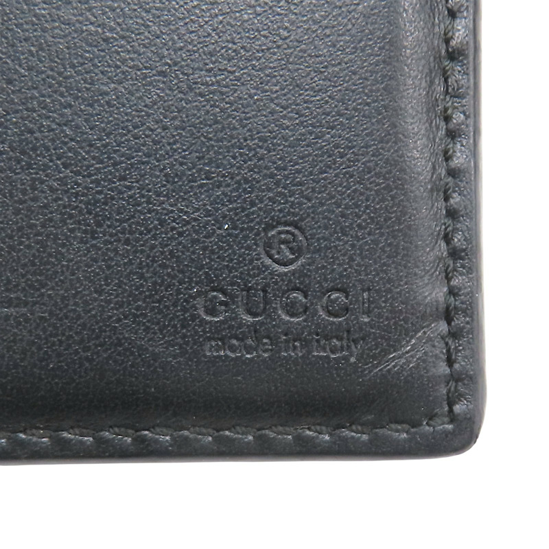 黑色 牛皮 浮雕雙G 短夾【GUCCI 古馳】 645154-5