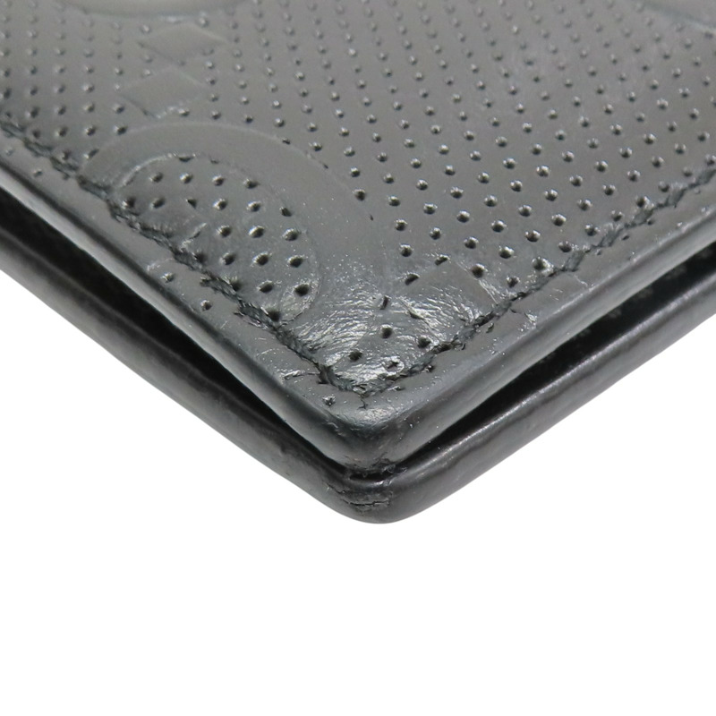 黑色 牛皮 浮雕雙G 短夾【GUCCI 古馳】 645154-7