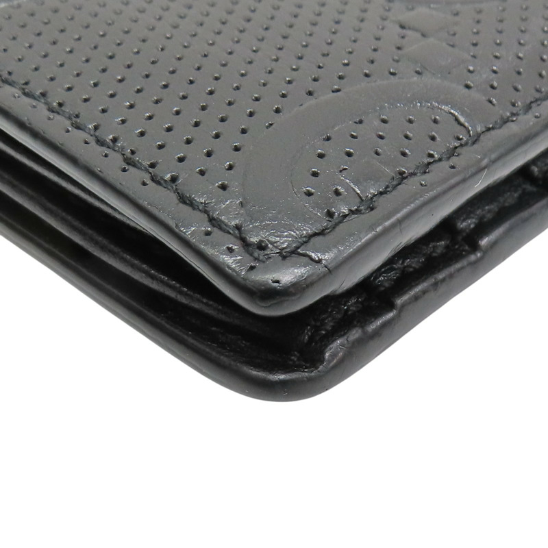 黑色 牛皮 浮雕雙G 短夾【GUCCI 古馳】 645154-8