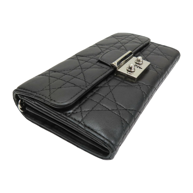 黑色 牛皮 Miss Dior 鍊帶 扣式長夾【GUCCI 古馳】-2