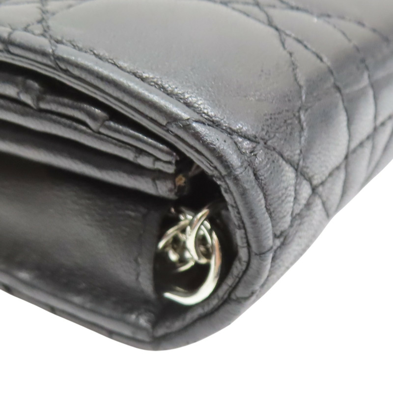 黑色 牛皮 Miss Dior 鍊帶 扣式長夾【GUCCI 古馳】-10