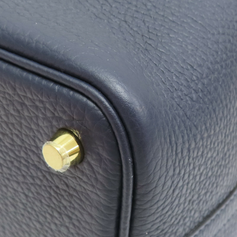 午夜藍 Taurillon牛皮 Picotin Lock 18 手提包 B刻 金扣【HERMES 愛馬仕】-11