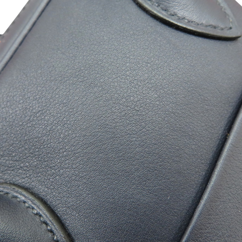 深藍 罌粟橘 Swift牛皮 Lindy 26 肩背包 金釦 T刻【HERMES 愛馬仕】-12