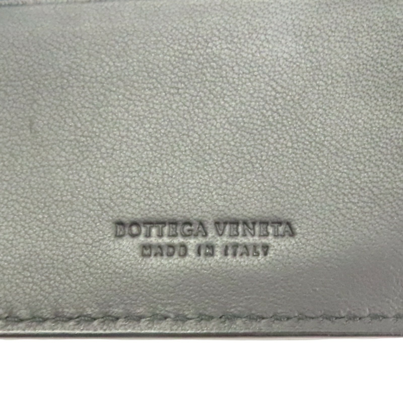 黑/深紅色 牛皮編織 雙折短夾【BOTTEGA VENETA BV 寶緹嘉】-9