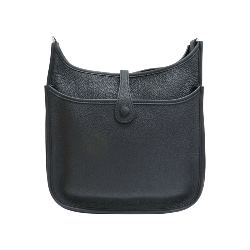 黑色 Taurillon牛皮 Evelyne 29 肩背包 C刻 銀扣【HERMES 愛馬仕】-1