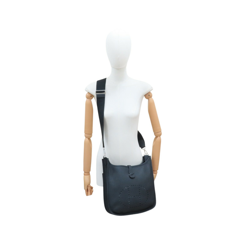 黑色 Taurillon牛皮 Evelyne 29 肩背包 C刻 銀扣【HERMES 愛馬仕】-15