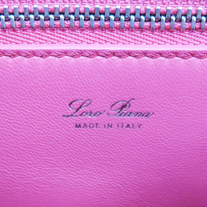 桃粉色 牛皮 肩背包【Loro Piana 諾悠翩雅】-5