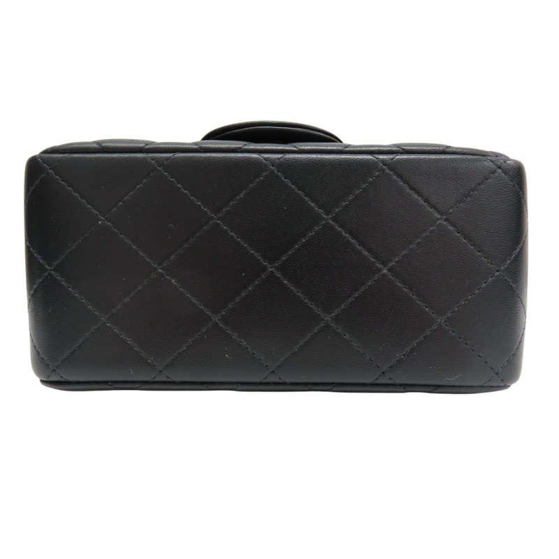 黑色 羊皮 Mini Coco 17 鏈帶肩背包 金釦【CHANEL 香奈兒】 A35200-3