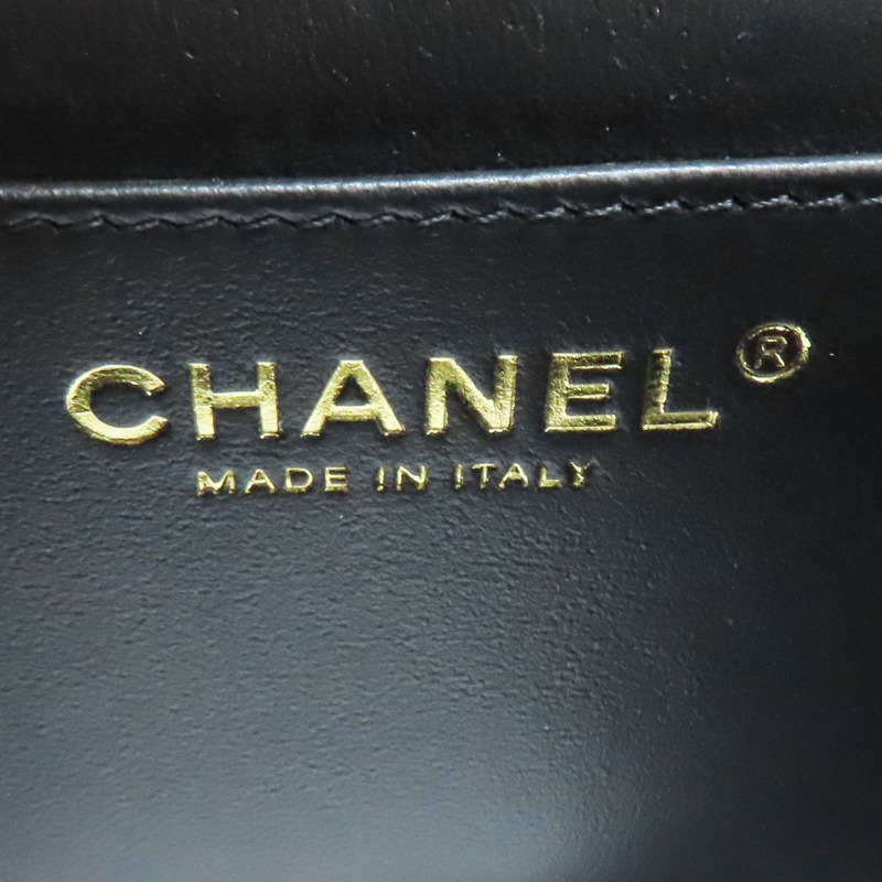 黑色 羊皮 Mini Coco 17 鏈帶肩背包 金釦【CHANEL 香奈兒】 A35200-5