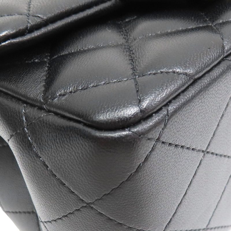 黑色 羊皮 Mini Coco 17 鏈帶肩背包 金釦【CHANEL 香奈兒】 A35200-8