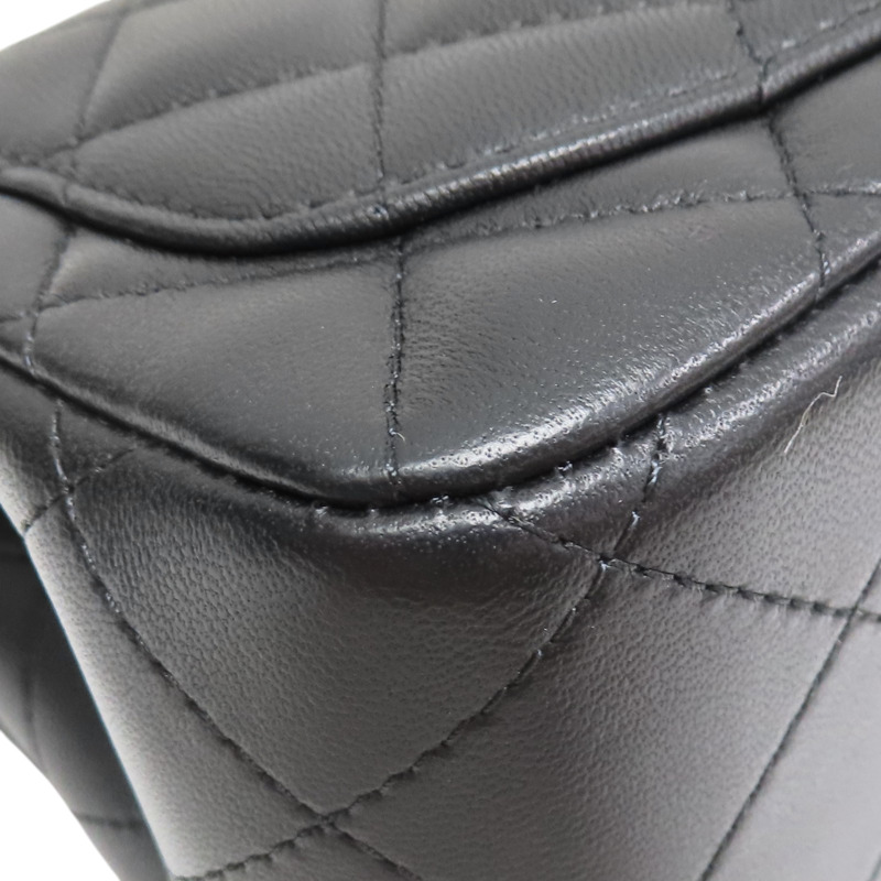 黑色 羊皮 Mini Coco 17 鏈帶肩背包 金釦【CHANEL 香奈兒】 A35200-10