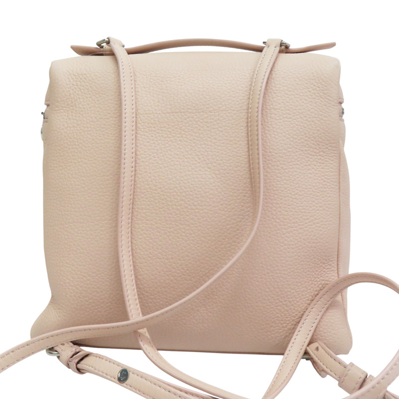 粉色 牛皮 Extra pocket 後背包【Loro Piana 諾悠翩雅】-1