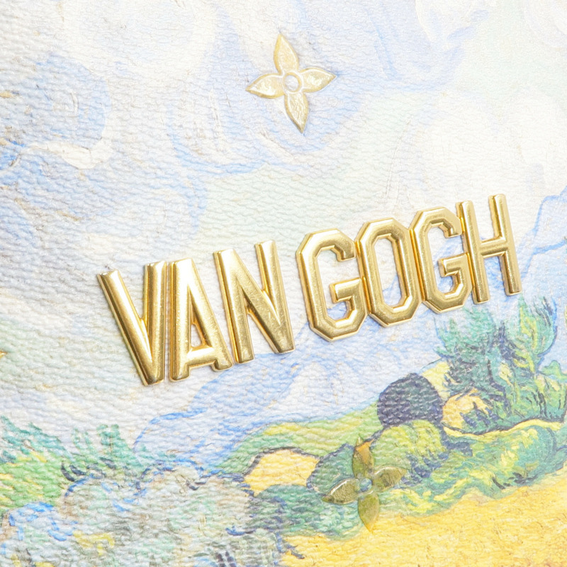LOUIS VUITTON 塗層帆布Pla Van Gogh Pouch鏈帶手拿包-9