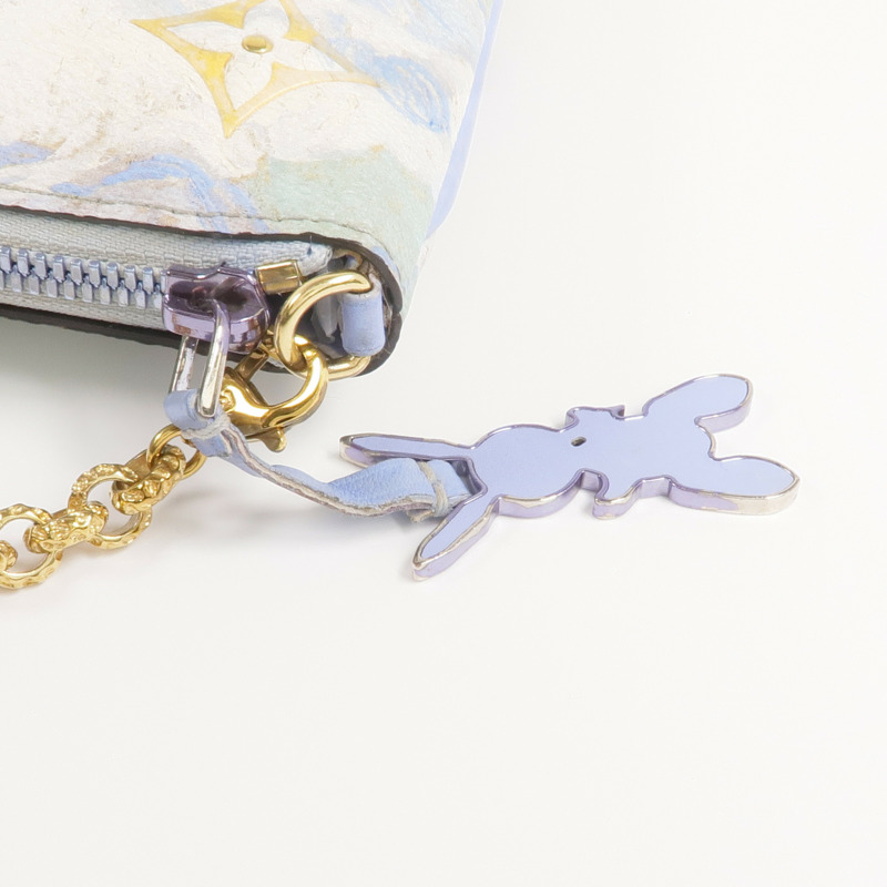 LOUIS VUITTON 塗層帆布Pla Van Gogh Pouch鏈帶手拿包-10