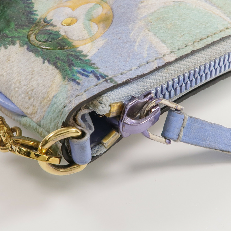 LOUIS VUITTON 塗層帆布Pla Van Gogh Pouch鏈帶手拿包-16