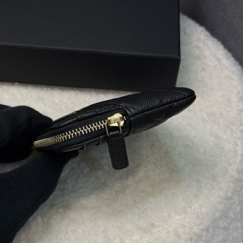 全新Chanel黑金荔枝吐司錢包✨最新晶片款-2