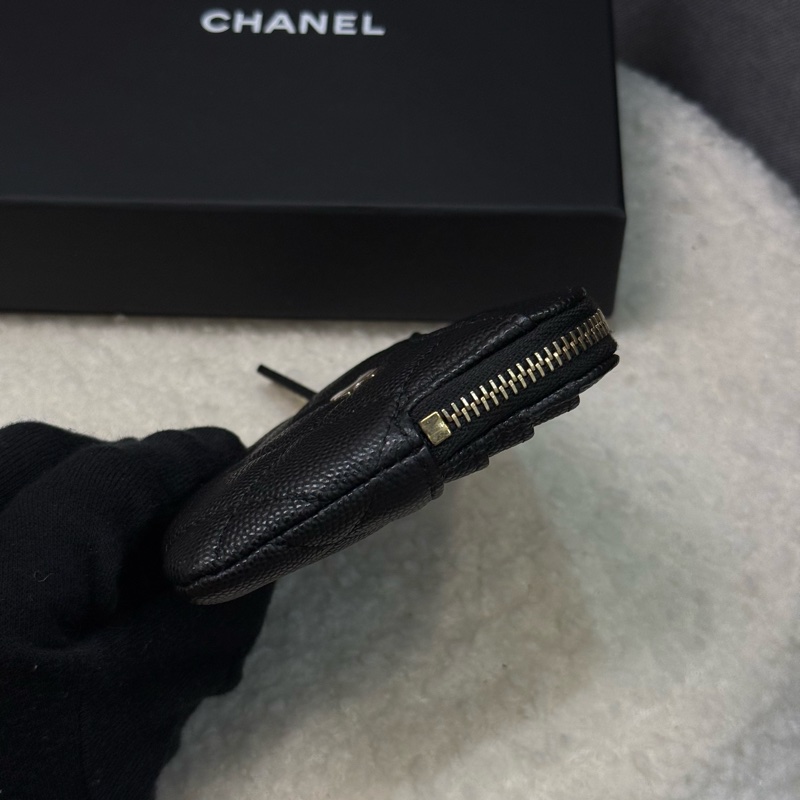 全新Chanel黑金荔枝吐司錢包✨最新晶片款-4