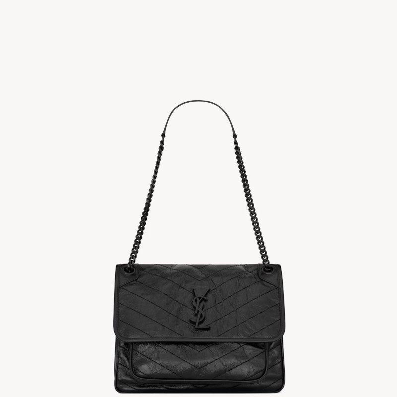 #專櫃11萬 YSL NIKI 中號   腋下包鏈條包 NIKI復古皮革中型手袋-0