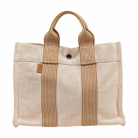 愛馬仕新款 PM 托特包，帆布材質，橙色，女士款，二手，愛馬仕