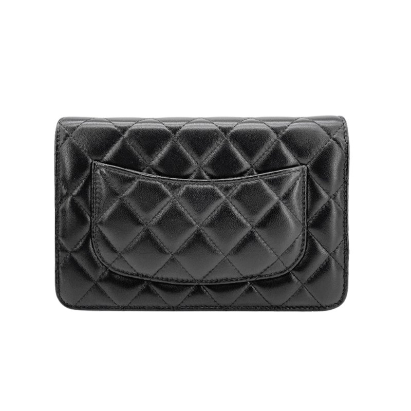 Chanel 展示品 菱格紋羊皮金球斜背包Woc(AP1450-黑)-2