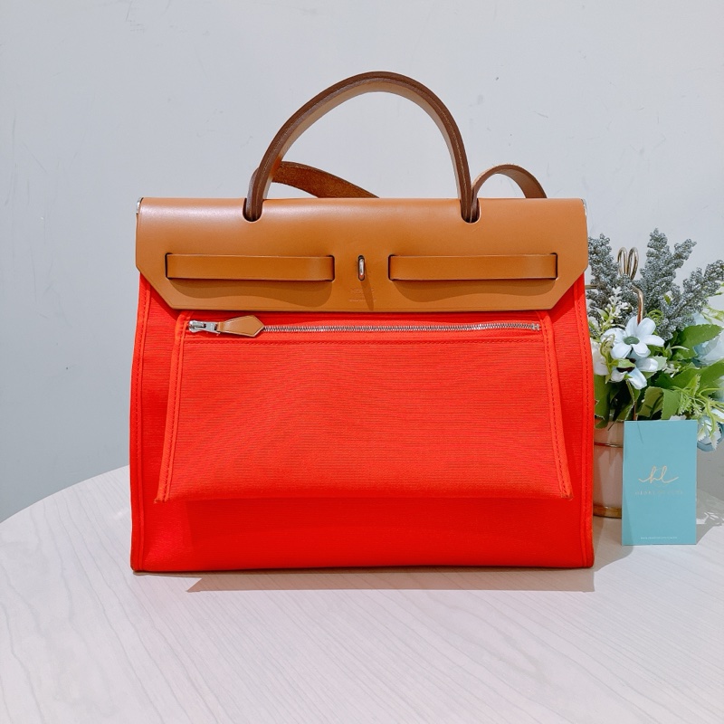 TK1913 HERMES 愛馬仕小號帆布翻蓋式兩用包包HERBAG 31 CANVAS-1