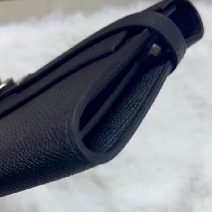 （已預留）Hermes 愛馬仕 Kelly 長夾/黑銀款/99閒置新美品-4