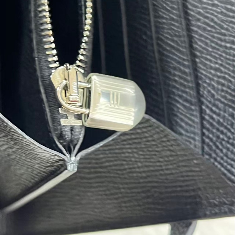 （已預留）Hermes 愛馬仕 Kelly 長夾/黑銀款/99閒置新美品-8