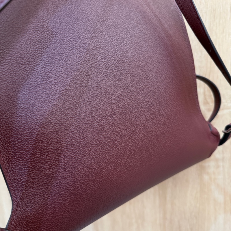 Hermes 酒紅Evercolor皮銀釦GR24後背包-5