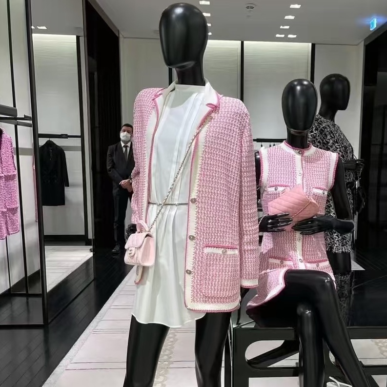 CHANEL 針織開衫外套💟粉紫好氣色36號工藝獅子釦-3