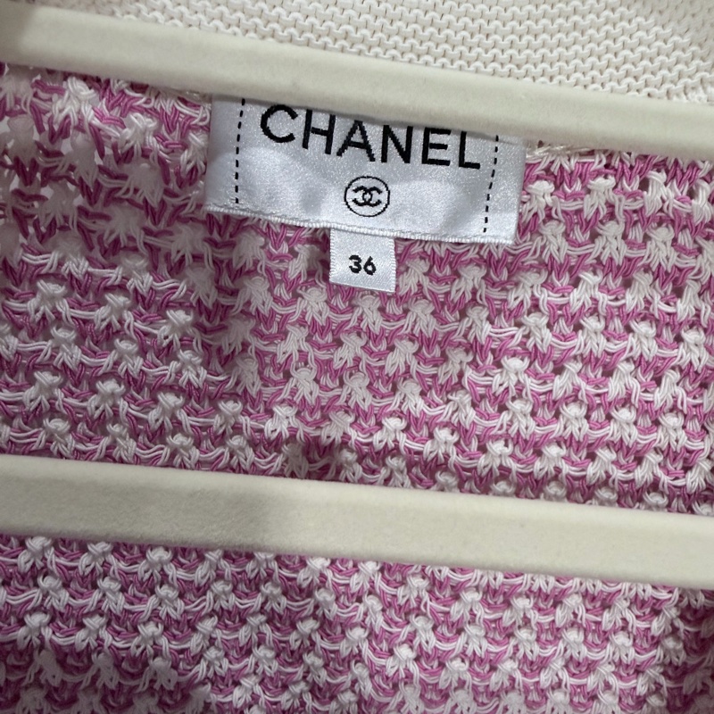 CHANEL 針織開衫外套💟粉紫好氣色36號工藝獅子釦-11